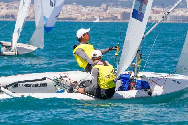 2014 ISAF Sailing World Cup Mallorca - Medal Race - Sime FANTELA and Igor MARENIC (470 Men) © Thom Touw http://www.thomtouw.com